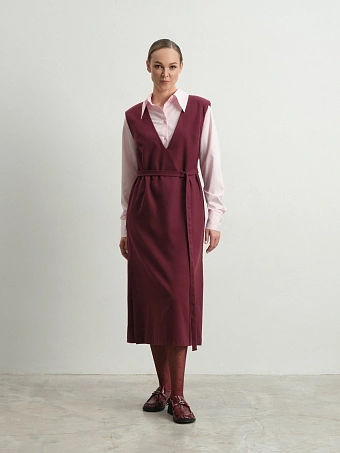 Бордовый сарафан Tulip