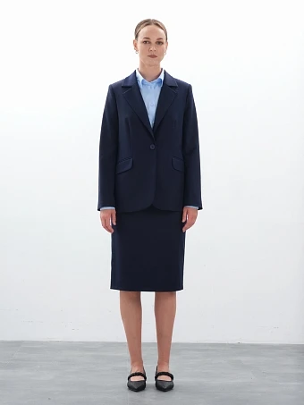 Юбка миди синяя