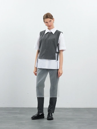 Молочная юбка из органзы