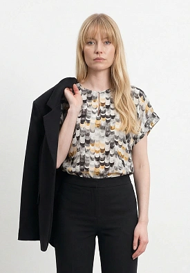 Блуза с принтом «ракушка»