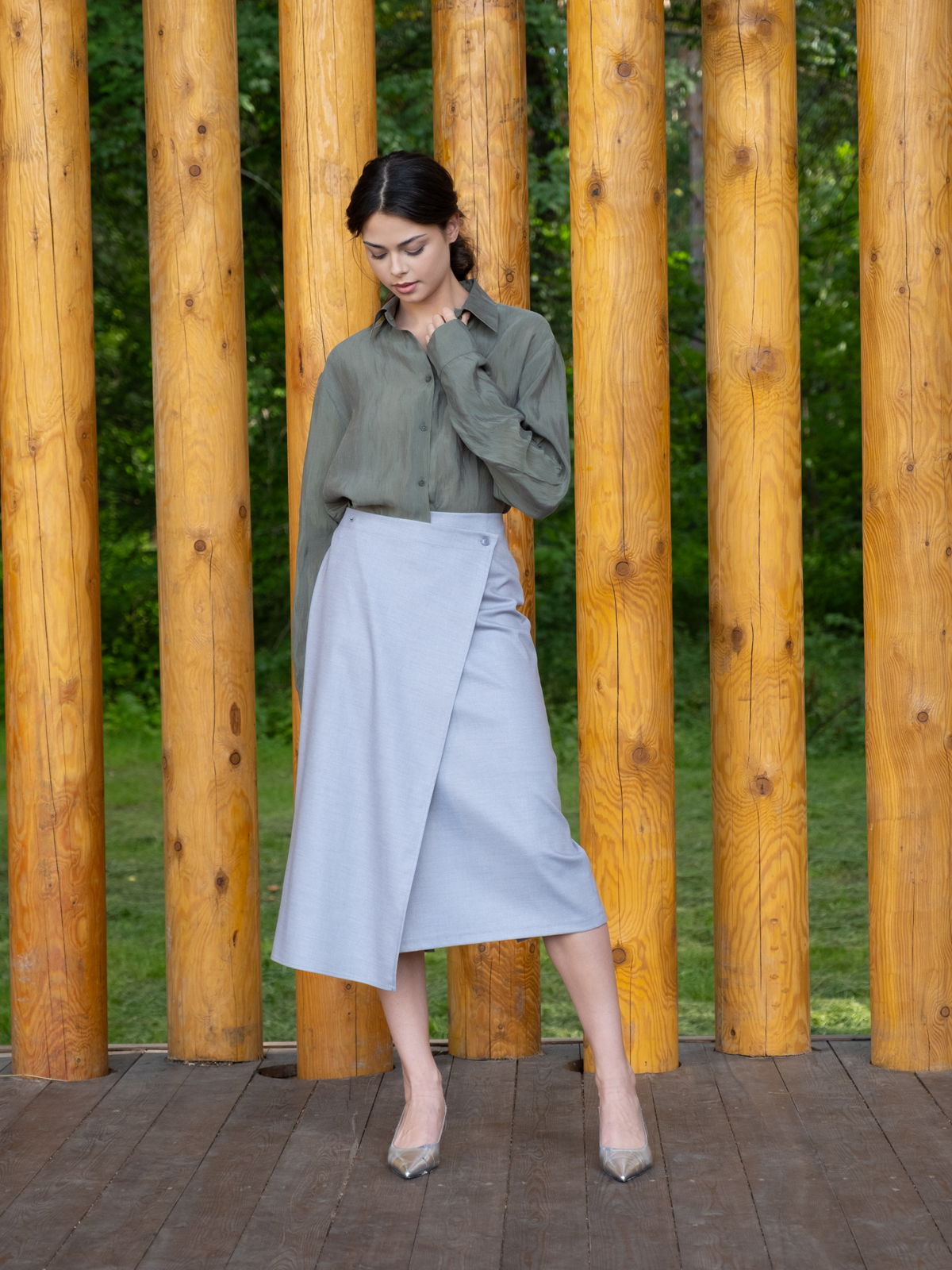 Юбка с отлетной деталью hedonist