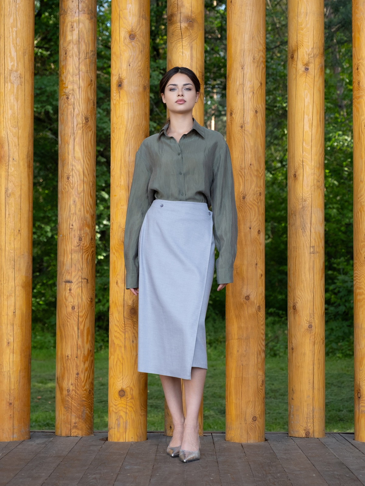 Юбка с отлетной деталью hedonist