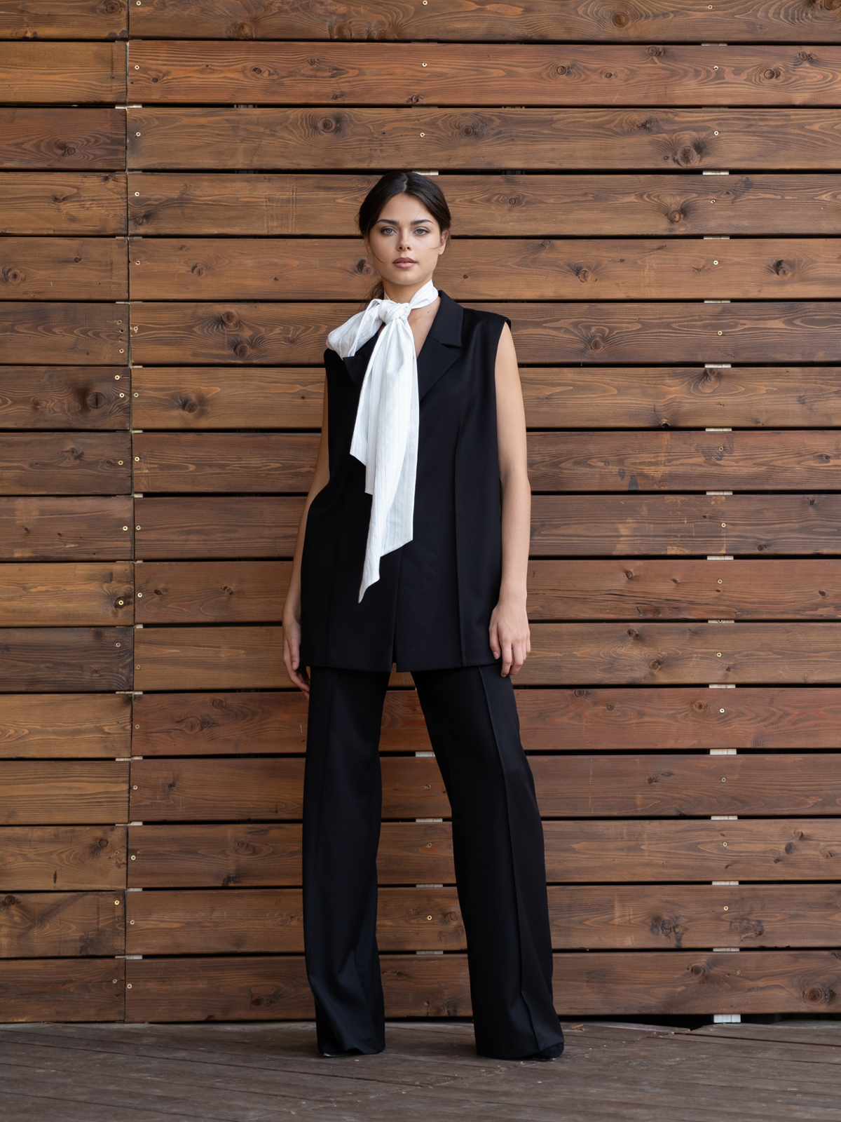 Галстук-бант в полоску white lane