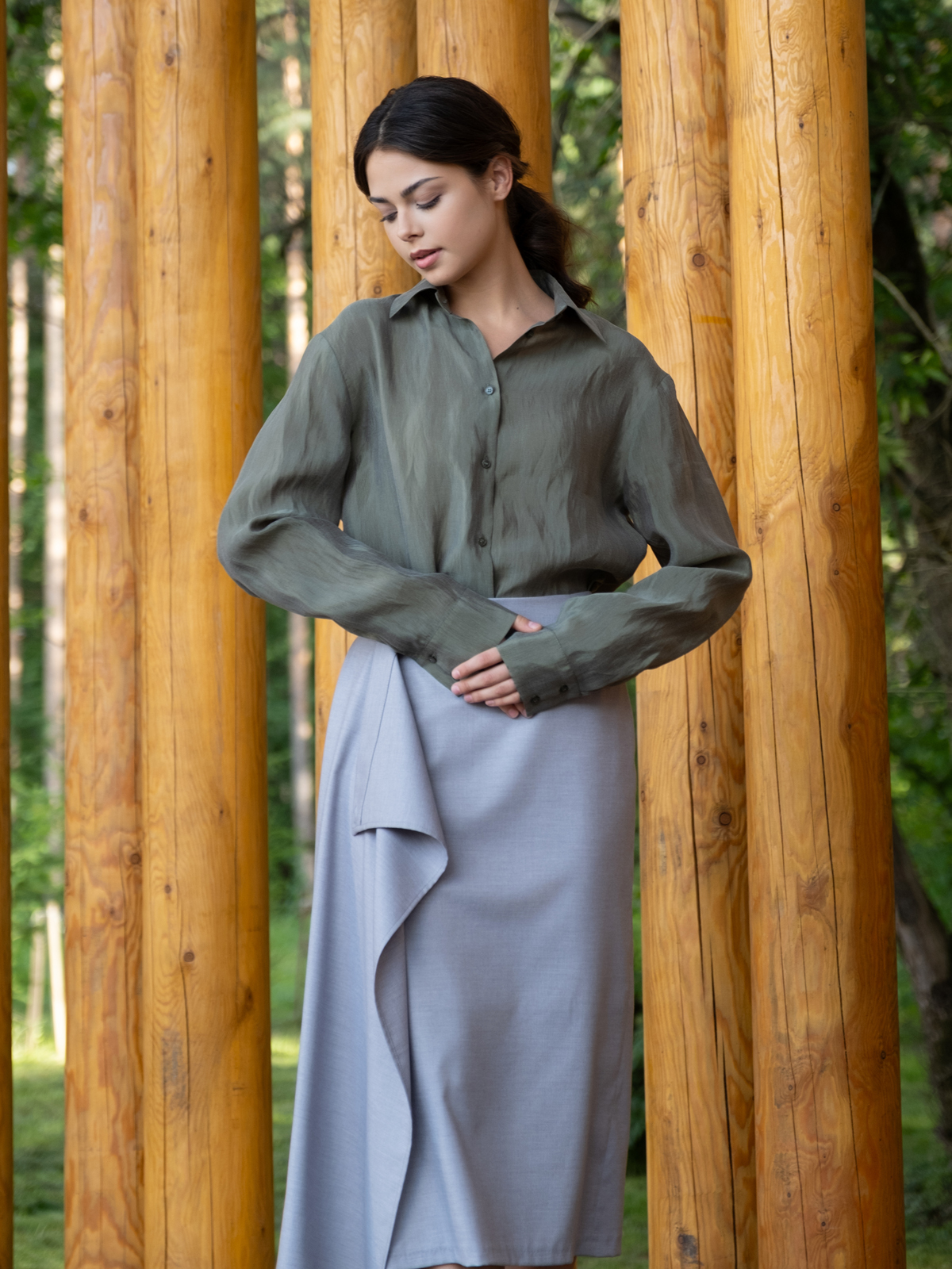 Юбка с отлетной деталью hedonist