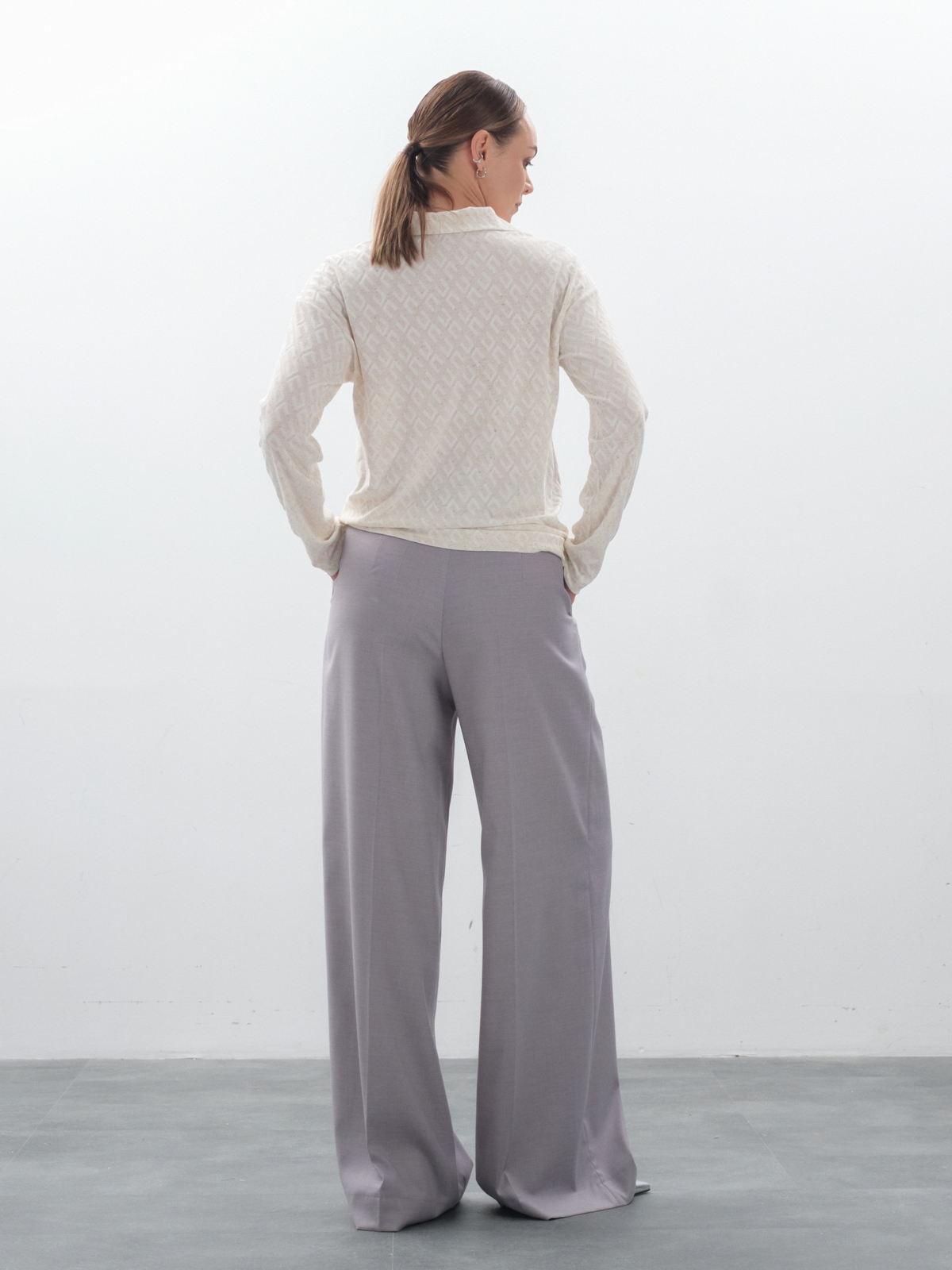 Молочный лонгслив-поло buddy