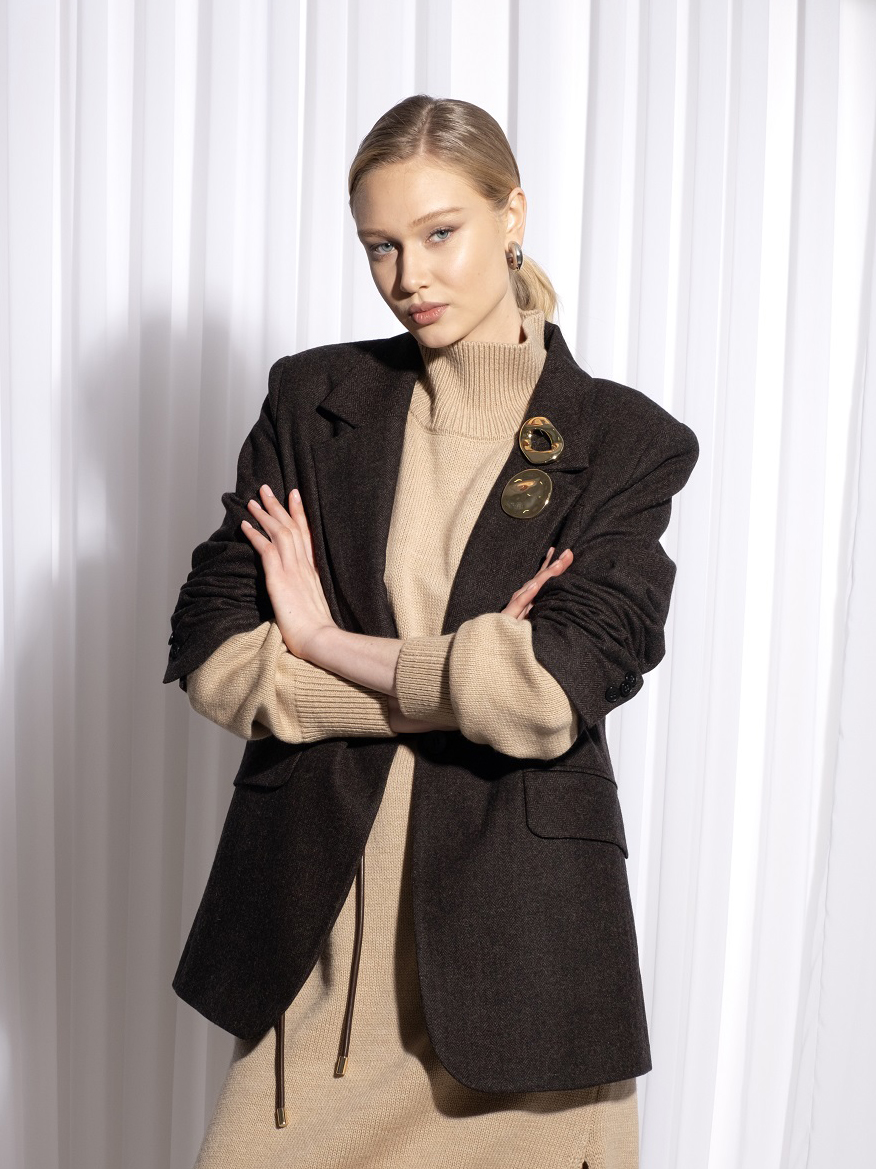 Оверсайз жакет в елочку