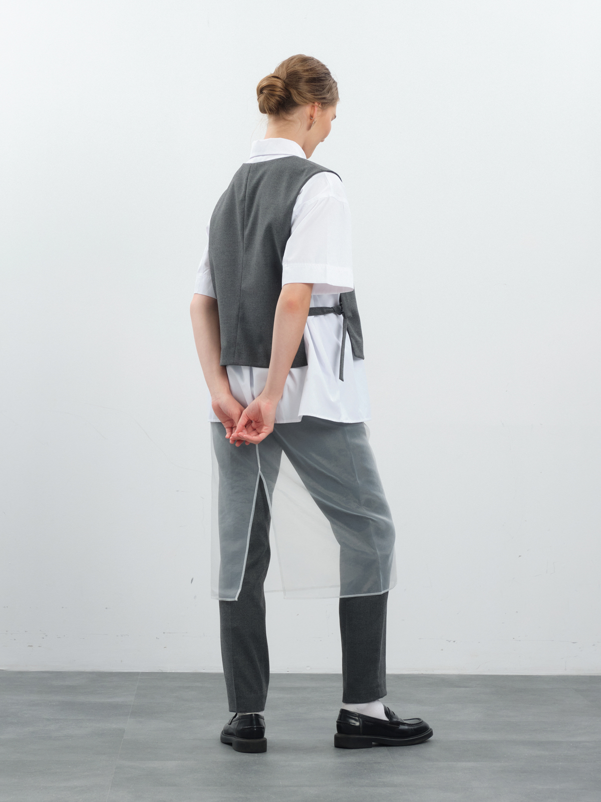 Молочная юбка из органзы