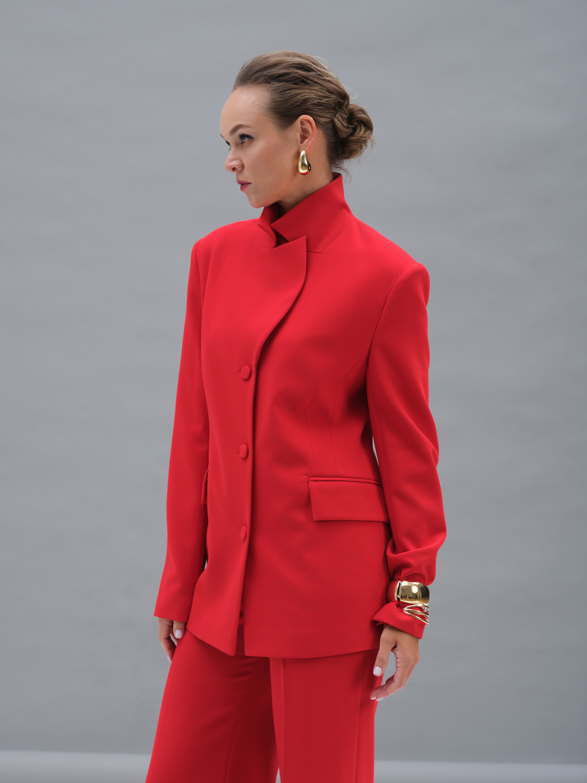 Красный силуэтный жакет Aphrodite