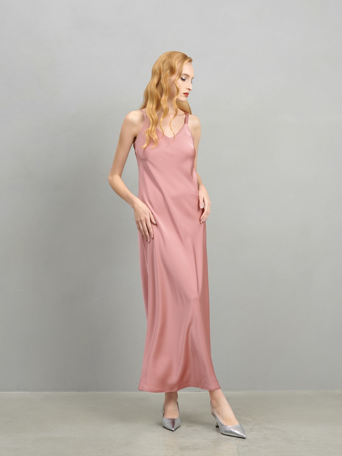 Розовое платье - комбинация