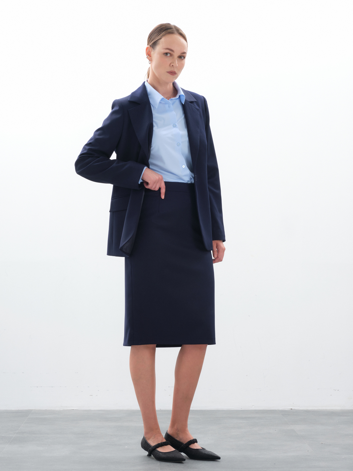 Жакет классический синий