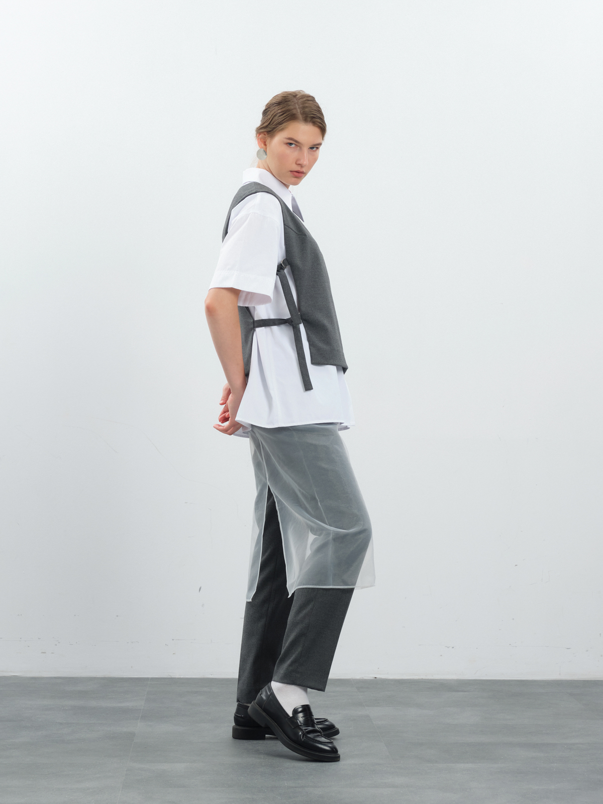 Молочная юбка из органзы