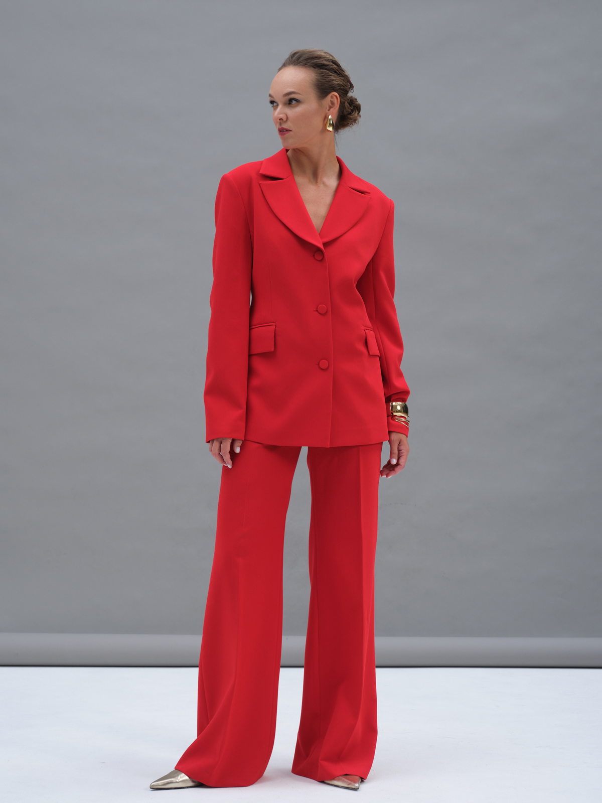 Красный силуэтный жакет Aphrodite