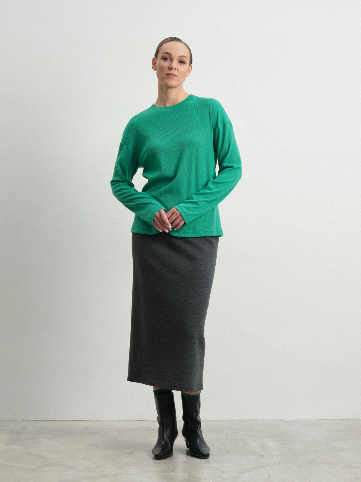 Лонгслив в рубчик Adonis