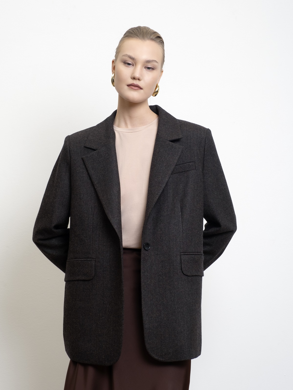 Оверсайз жакет в елочку