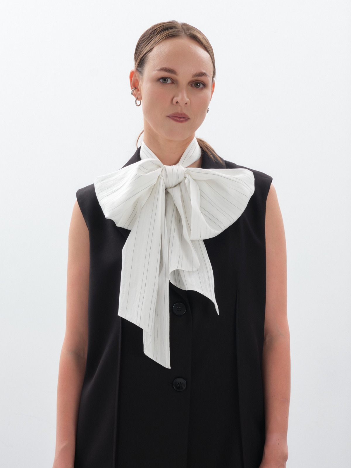 Галстук-бант в полоску white lane