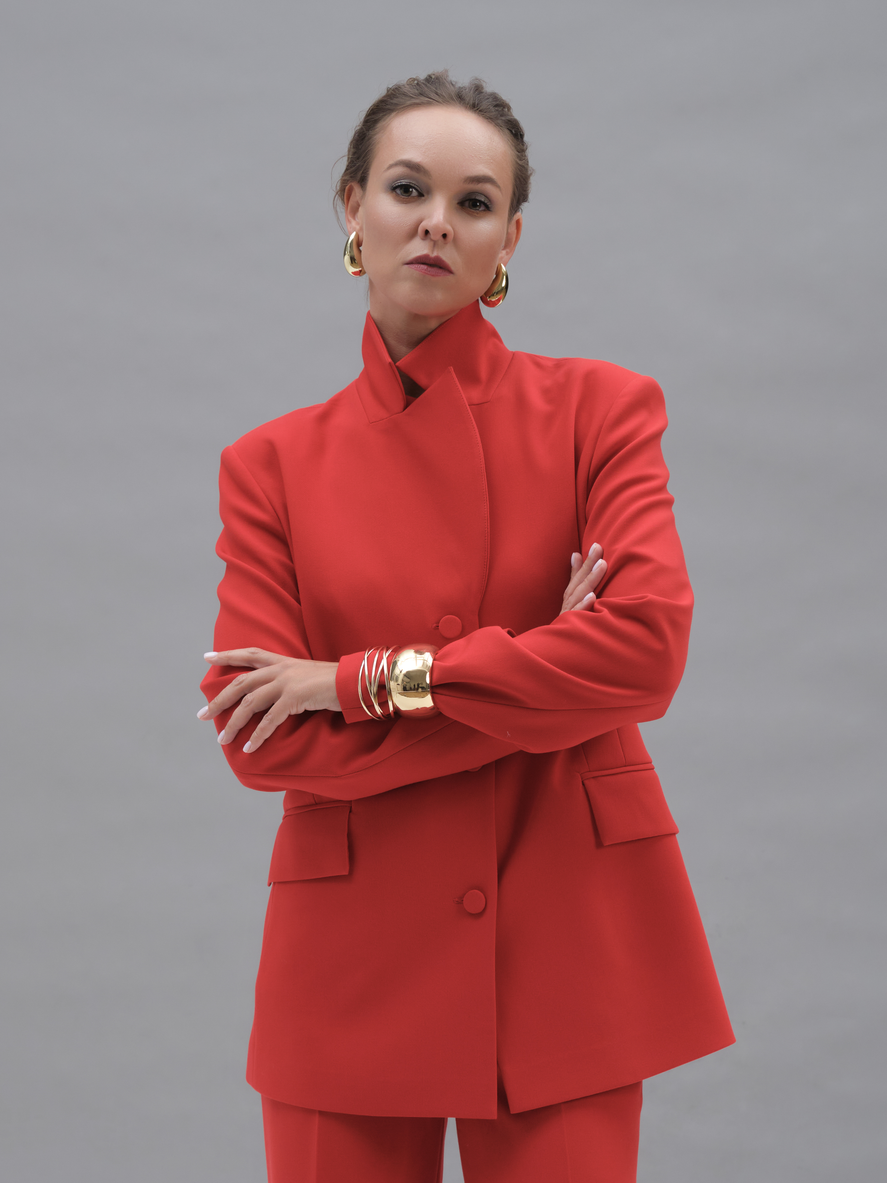 Красный силуэтный жакет Aphrodite