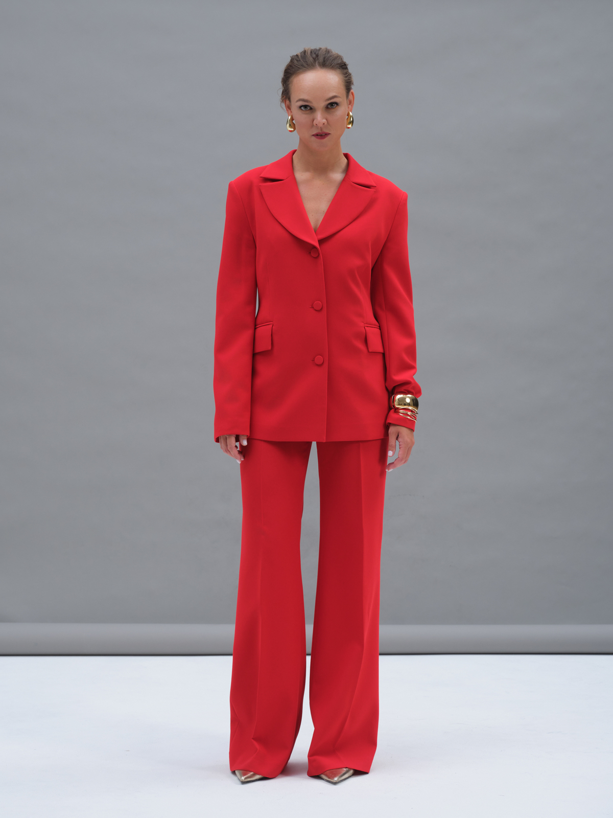 Красные расклешенные брюки Aphrodite