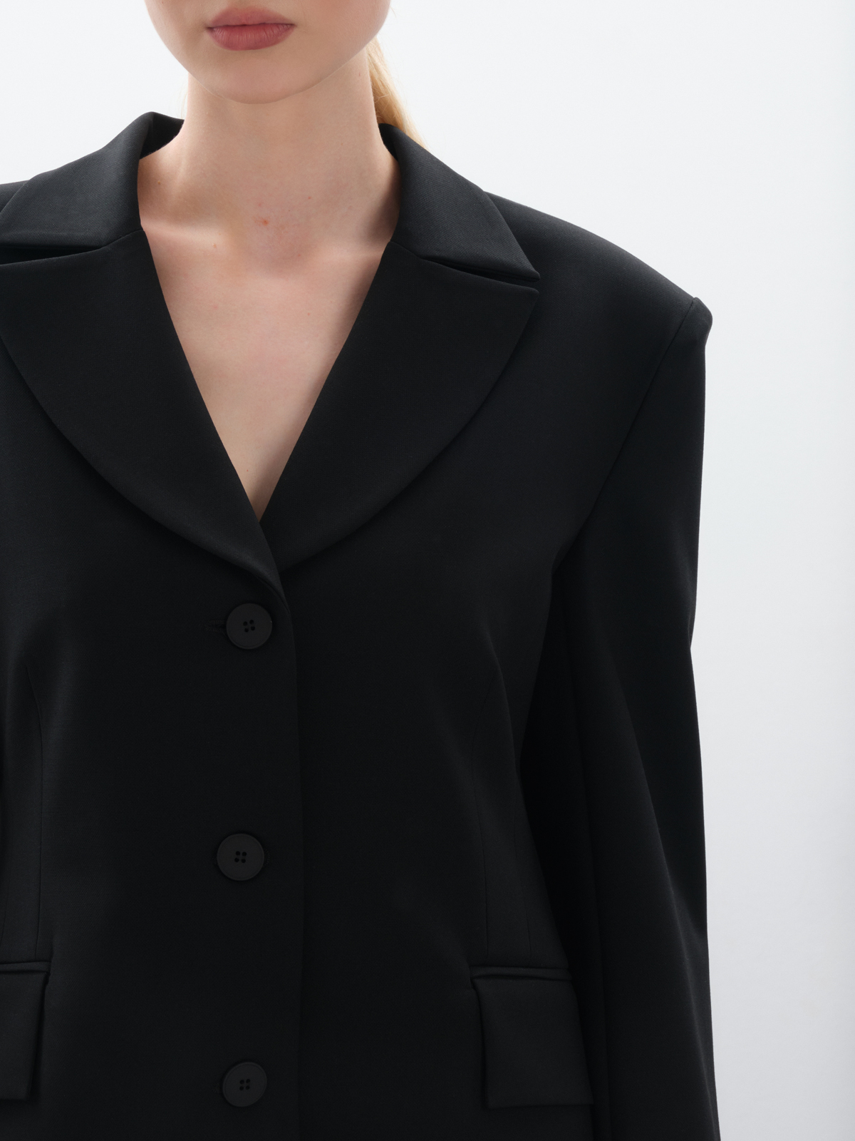 Черный силуэтный жакет black swan