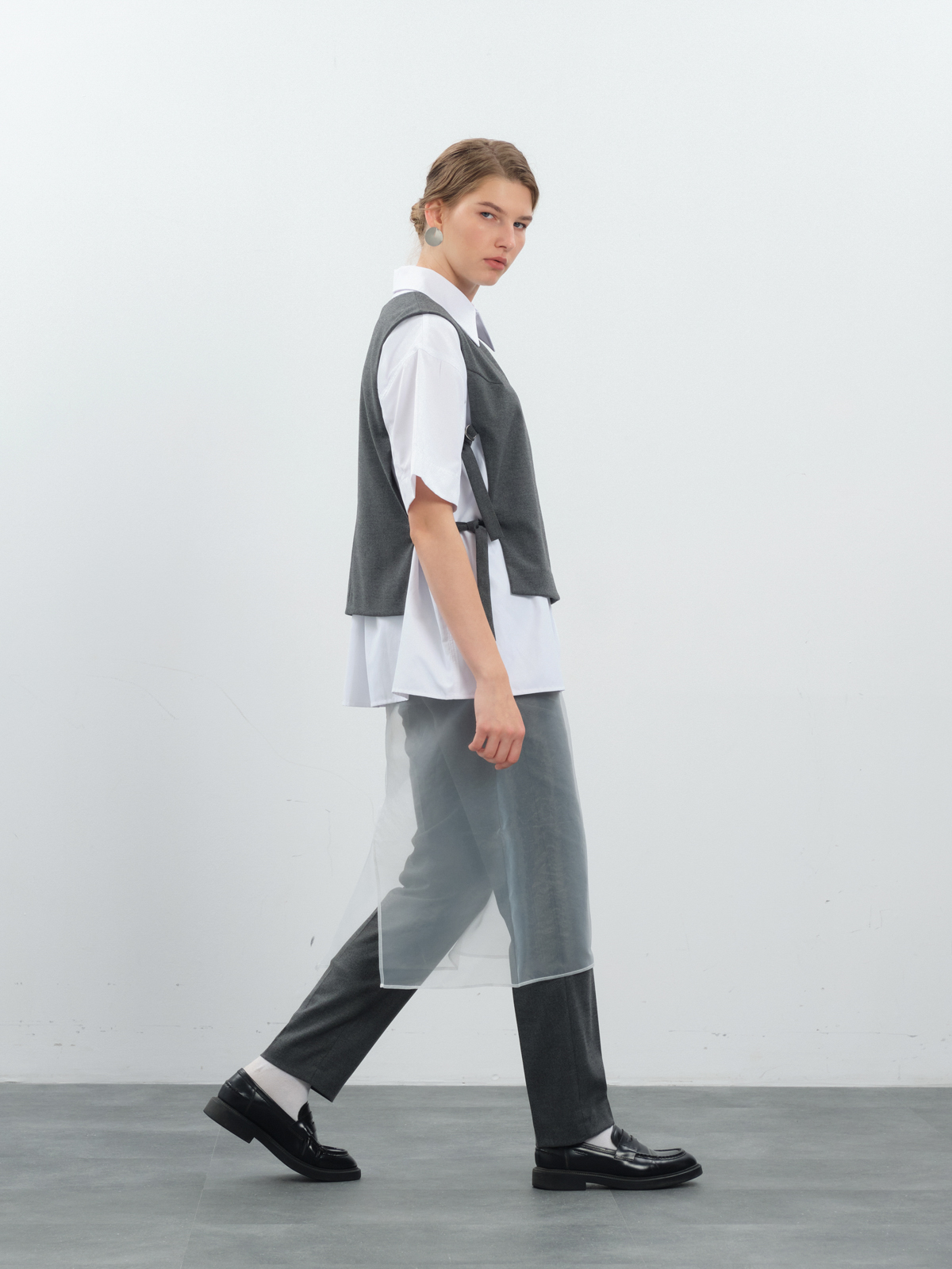 Молочная юбка из органзы