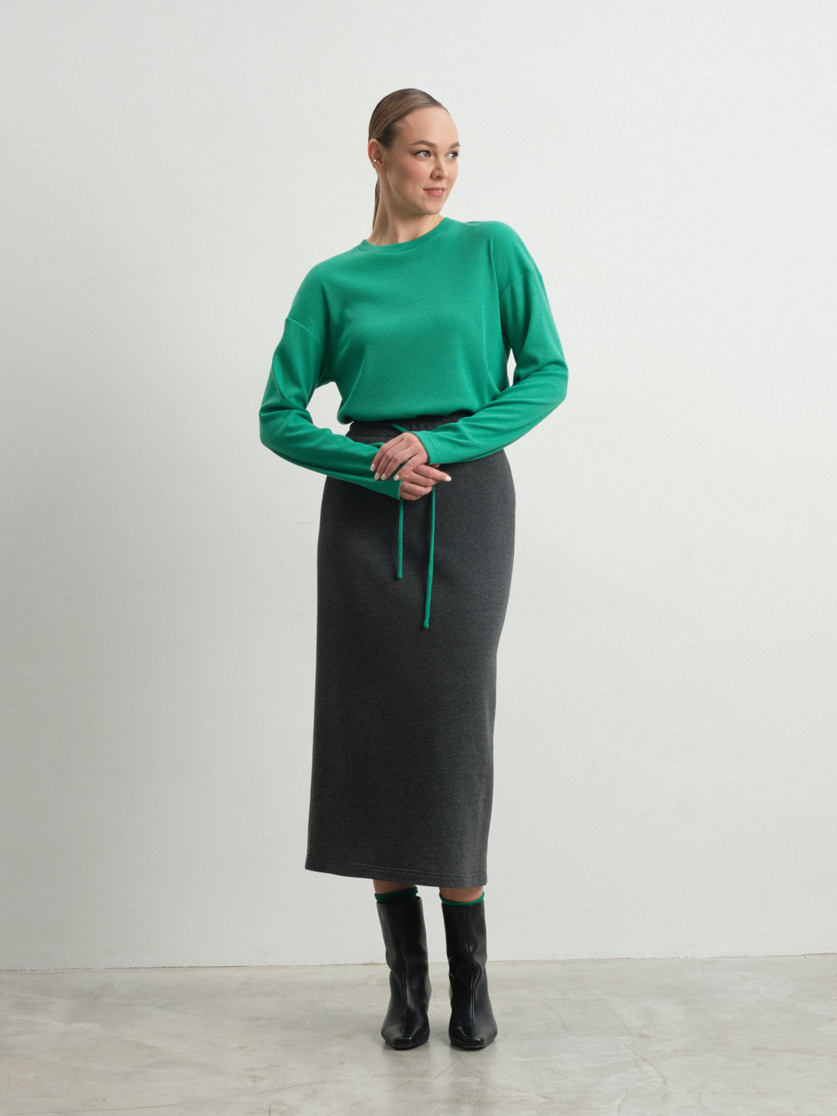 Лонгслив в рубчик Adonis