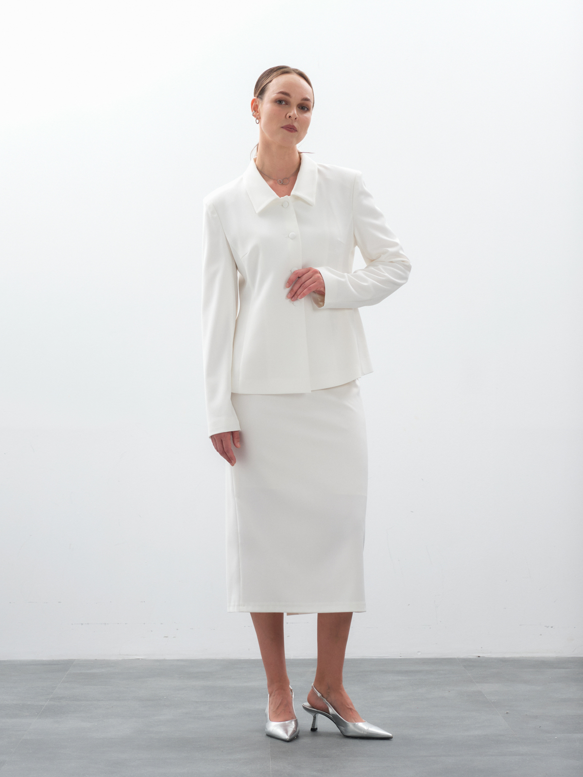 Жакет с баской lady in white