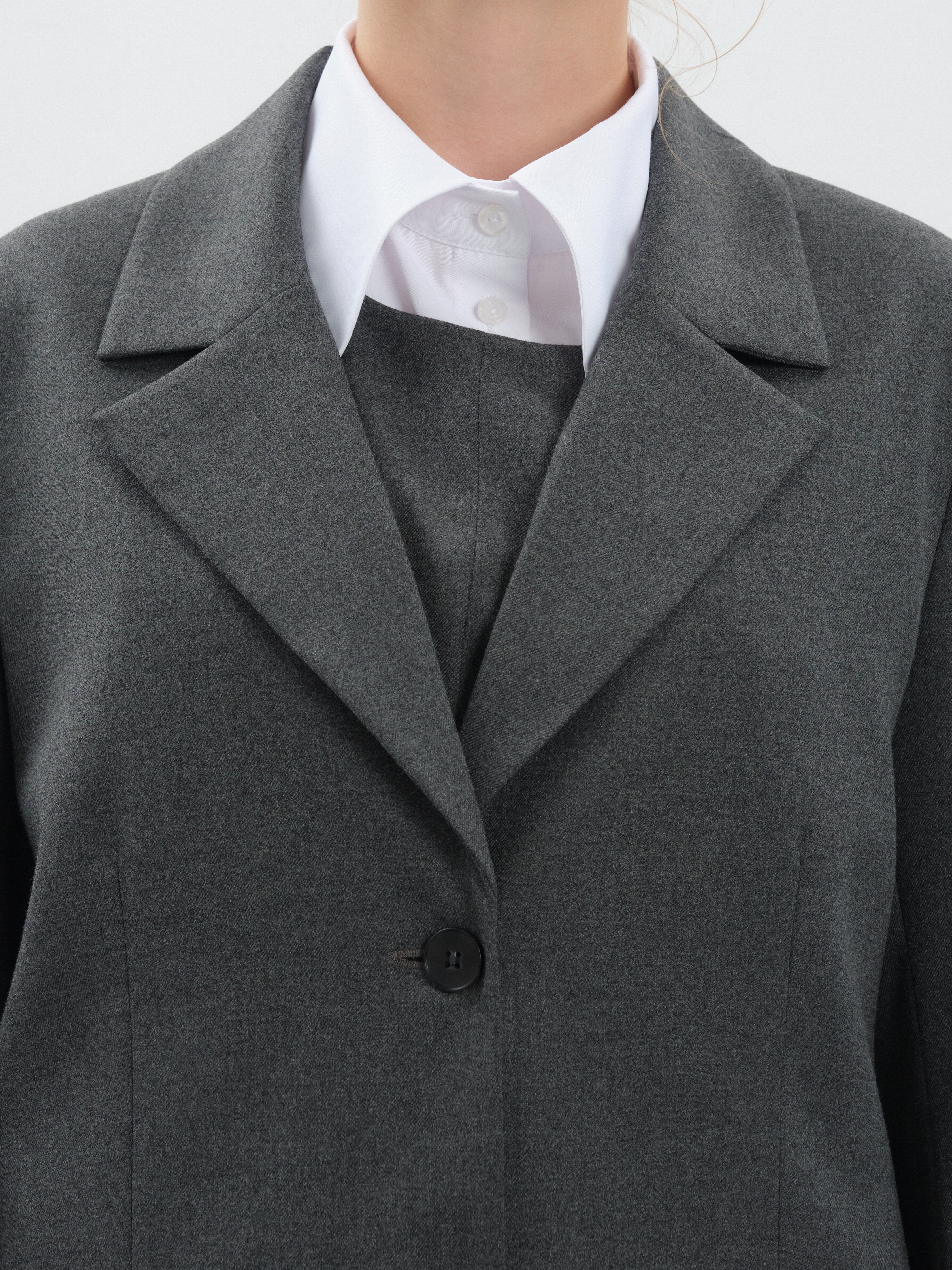 Жакет с асимметричным бортом