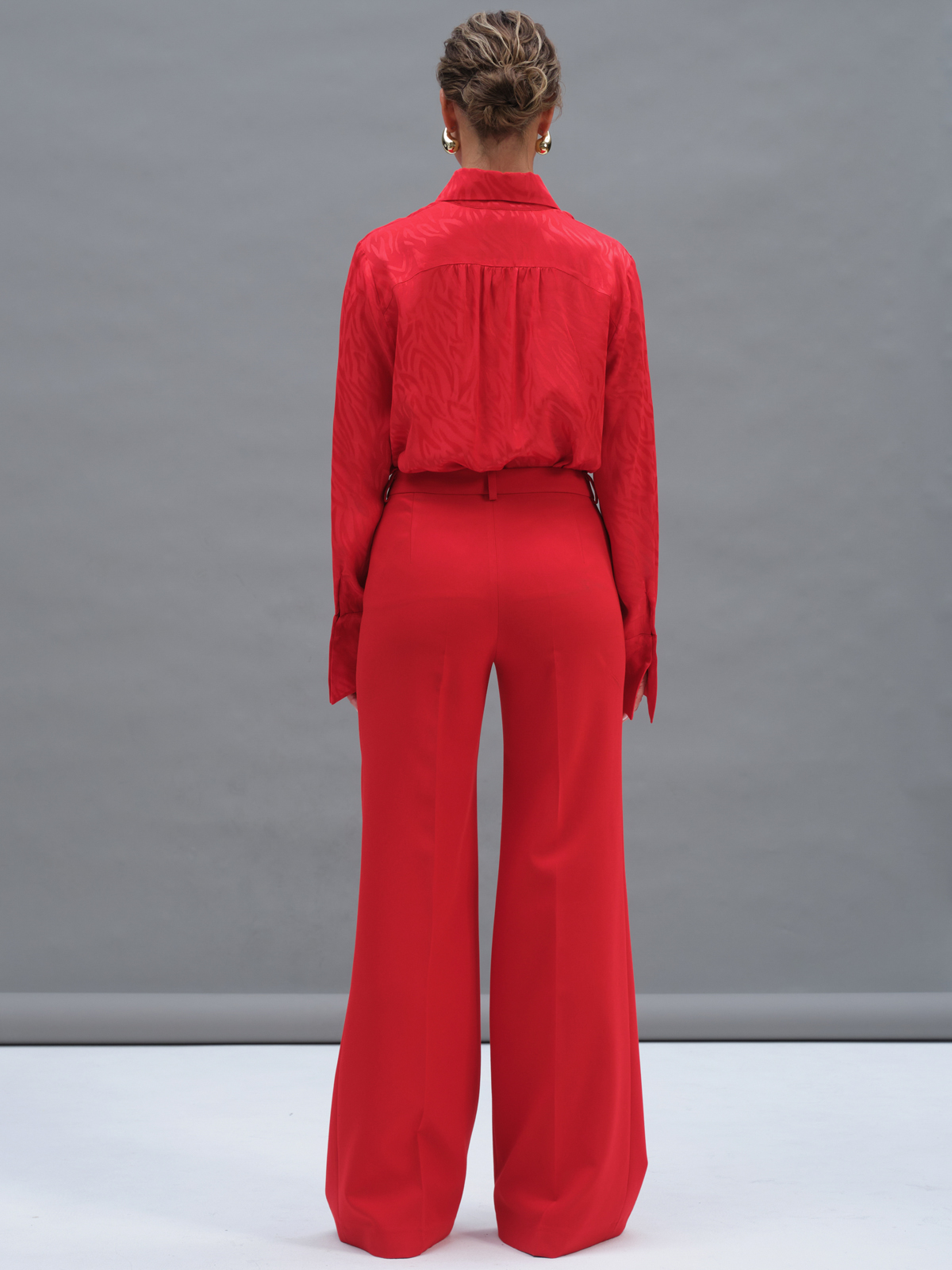 Красные расклешенные брюки Aphrodite