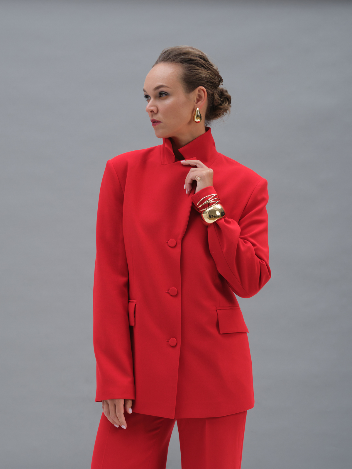 Красный силуэтный жакет Aphrodite