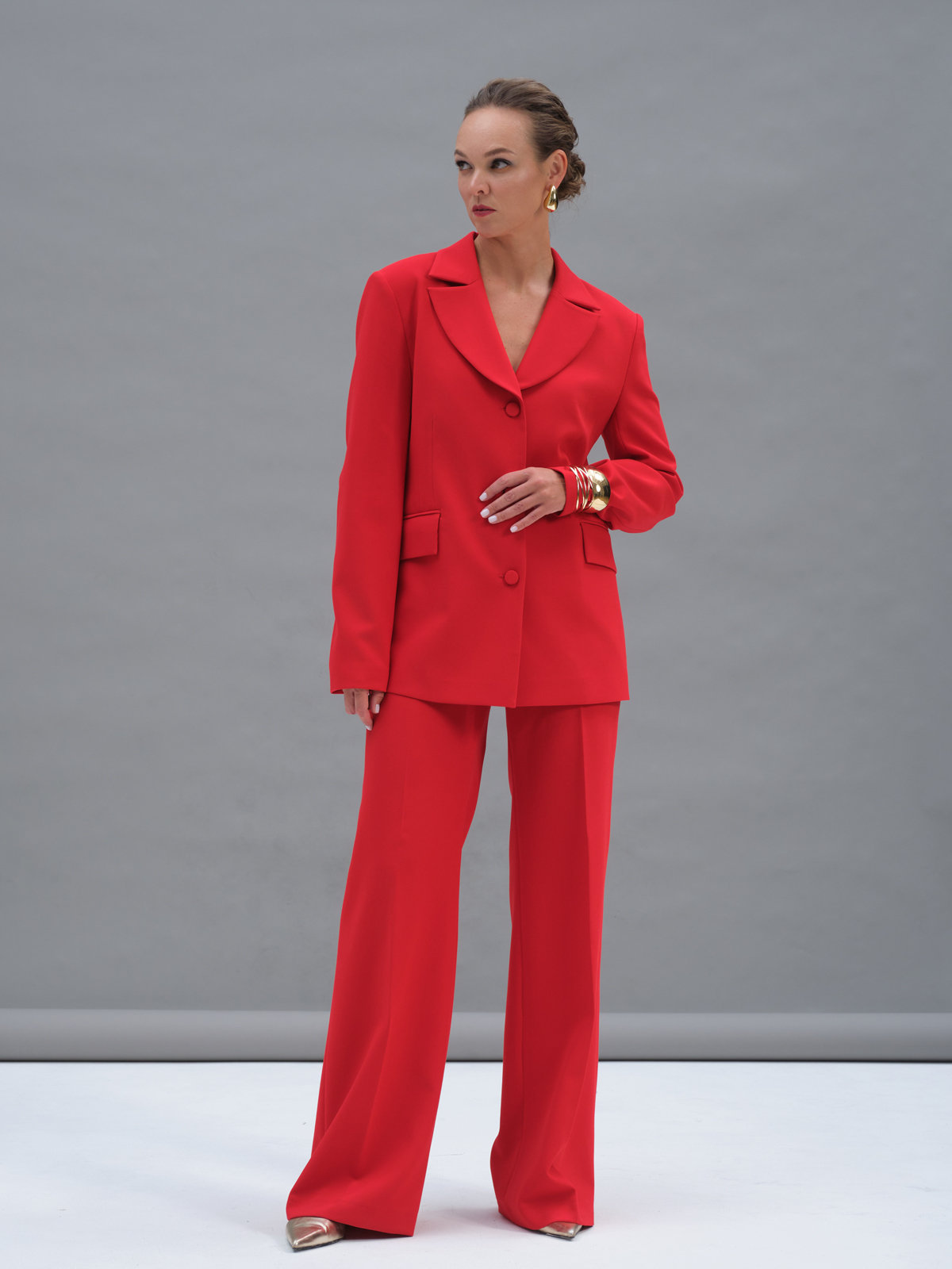 Красный силуэтный жакет Aphrodite