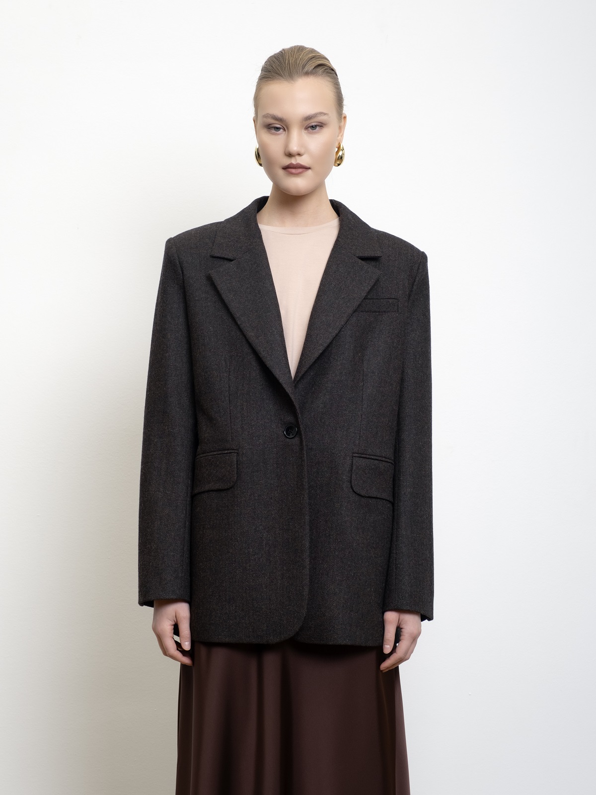 Оверсайз жакет в елочку