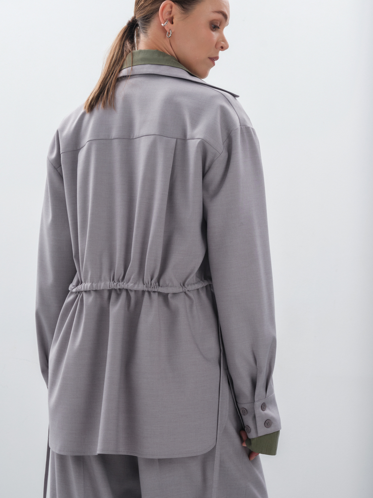 Серая рубашка на кулиске hedonist