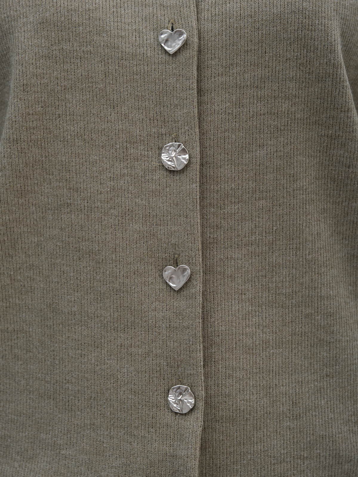 Оливковый трикотажный жакет