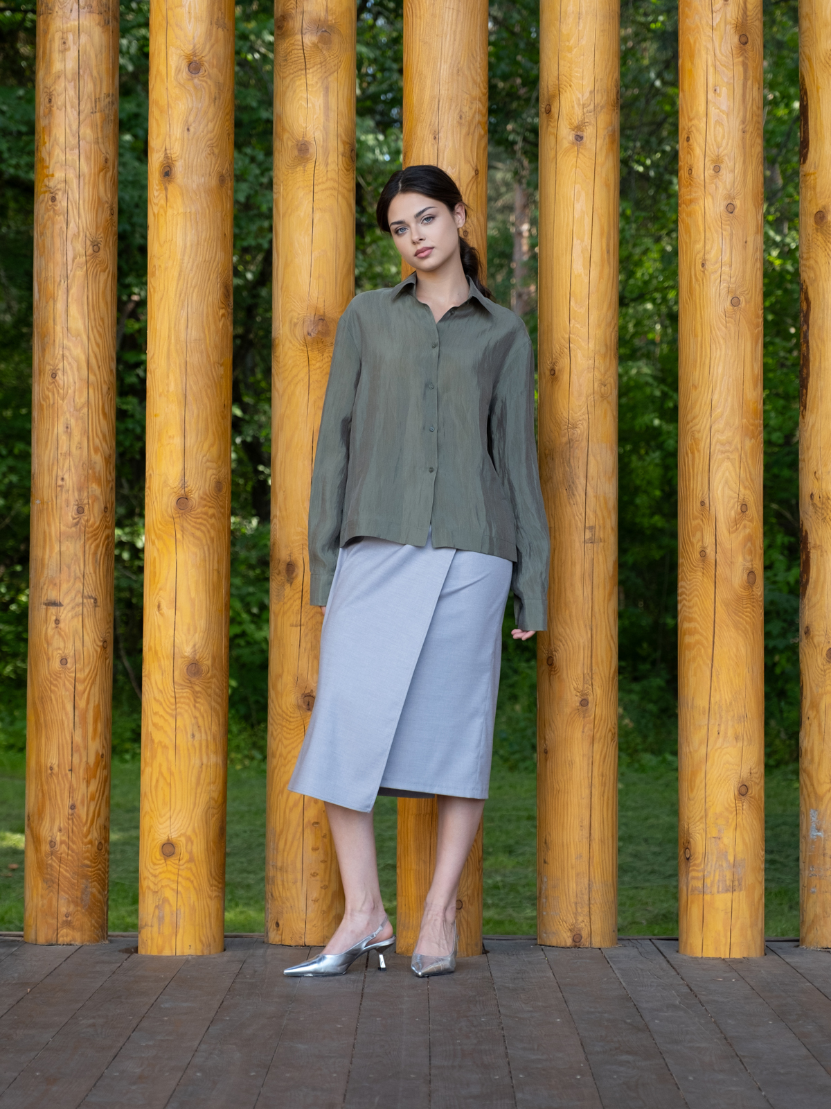 Юбка с отлетной деталью hedonist