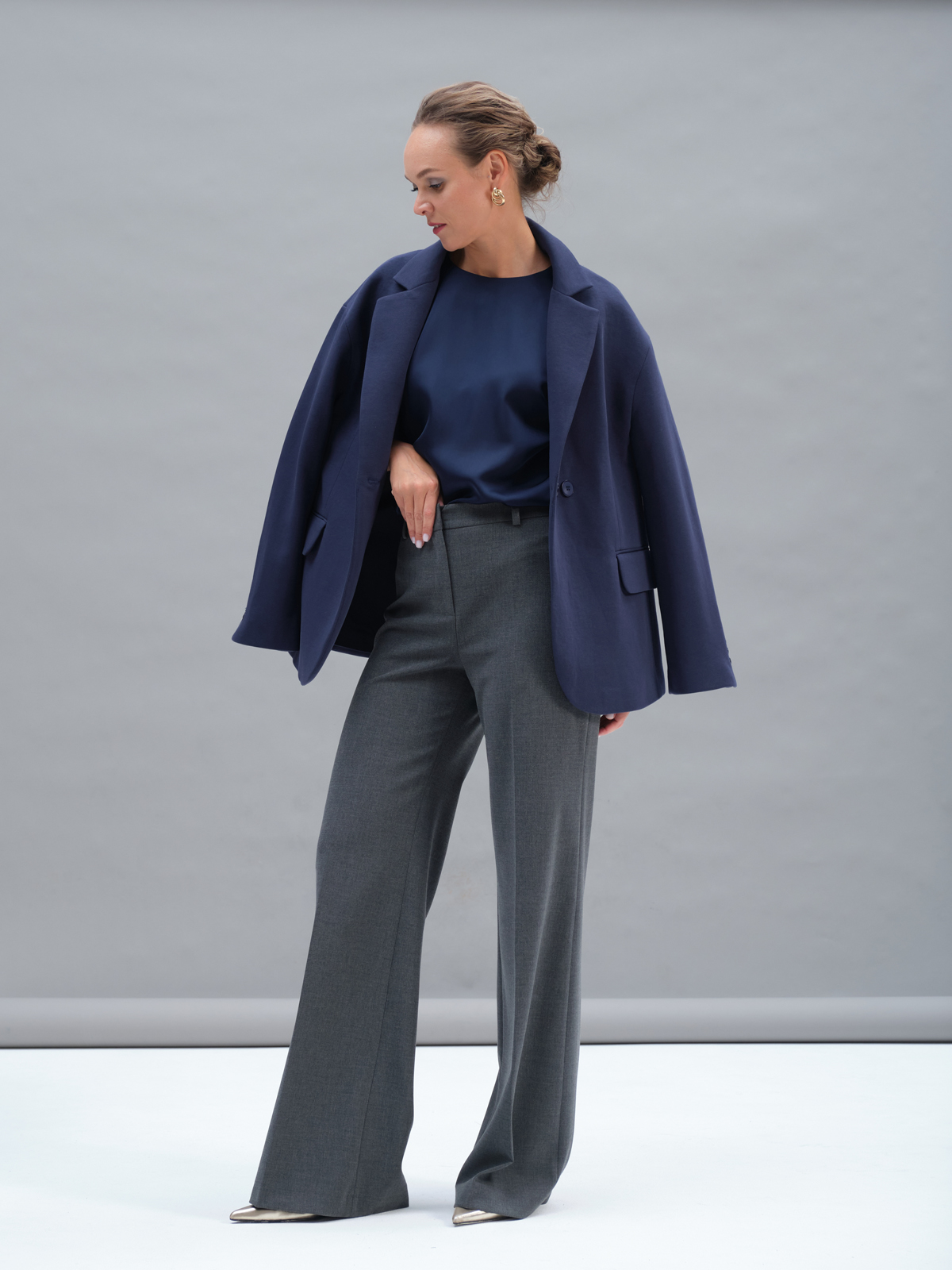 Синий жакет из футера