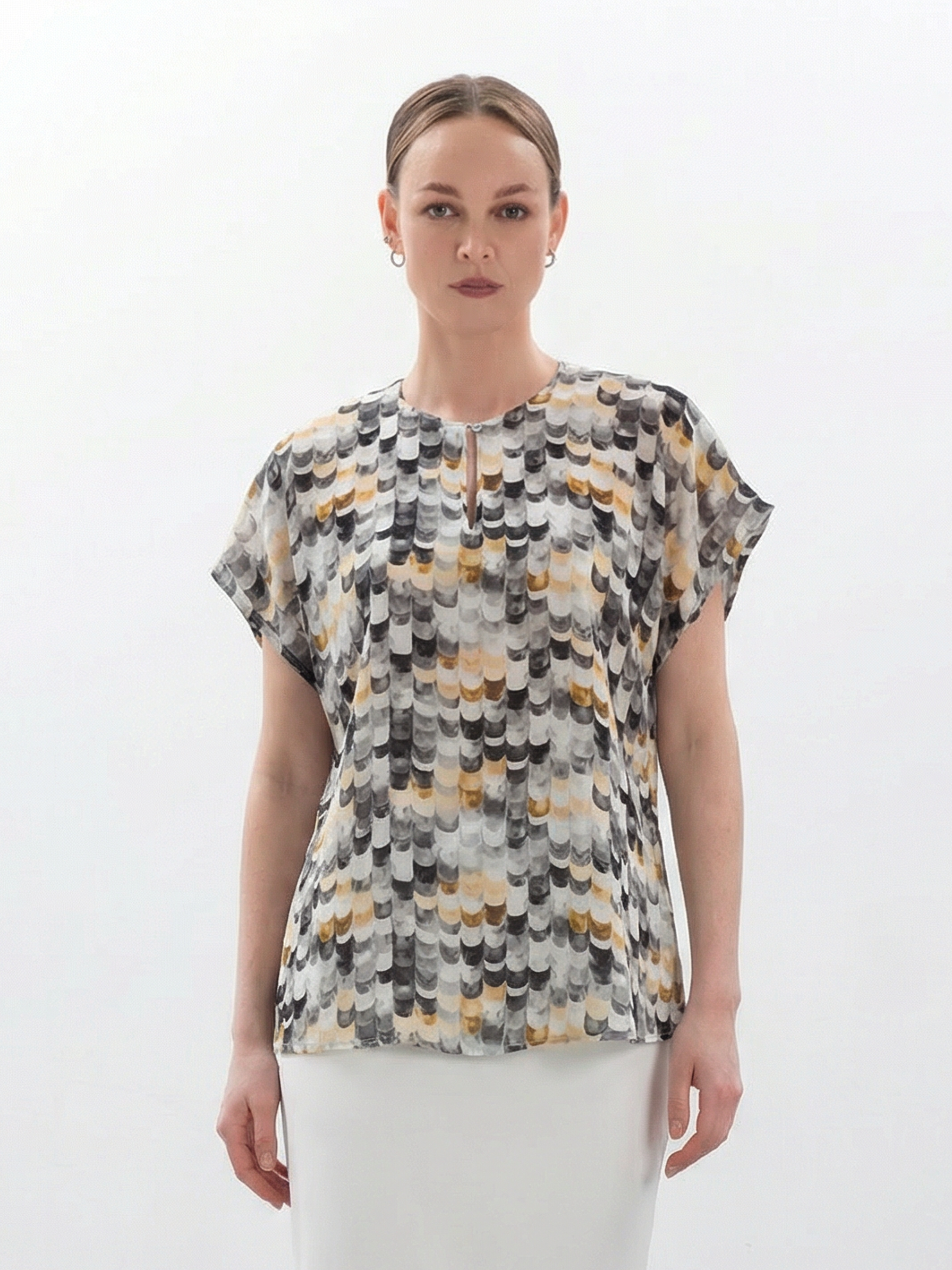 Блуза с принтом «ракушка»