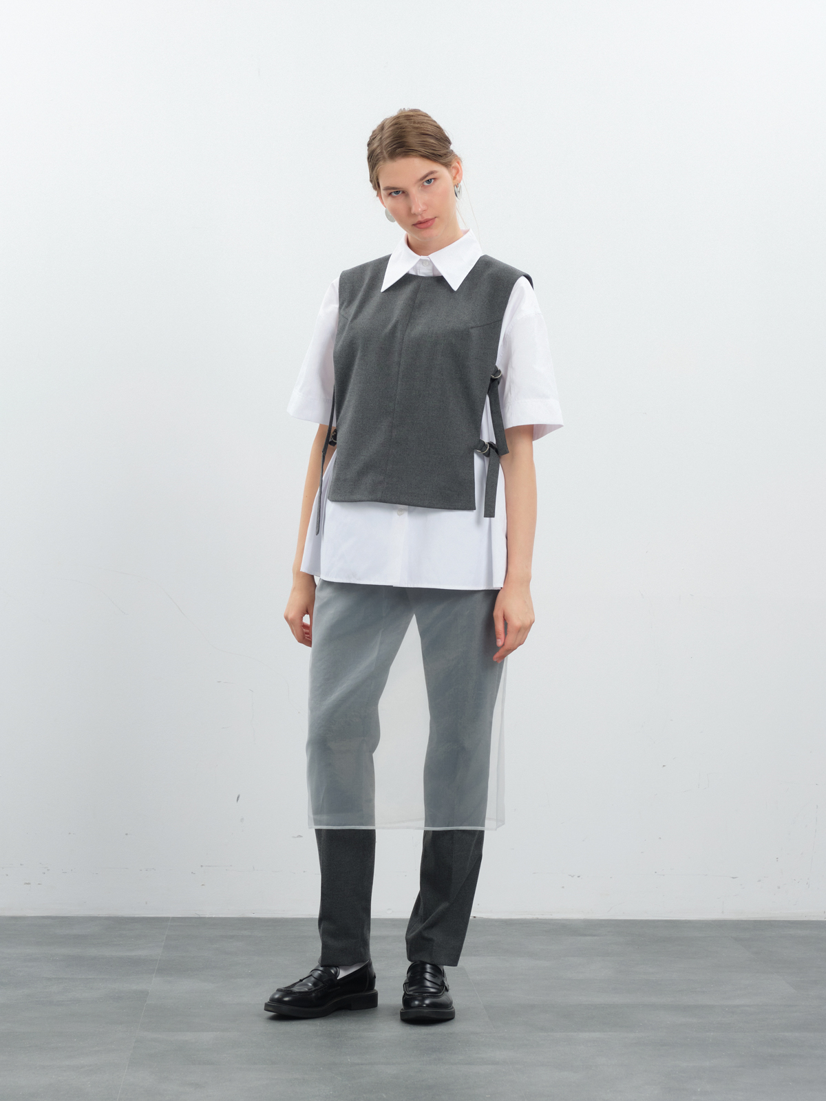 Молочная юбка из органзы