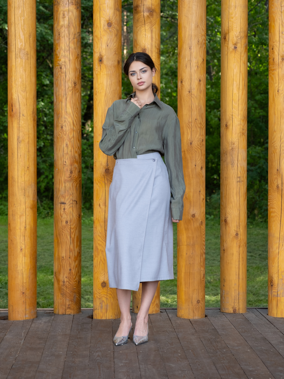 Юбка с отлетной деталью hedonist