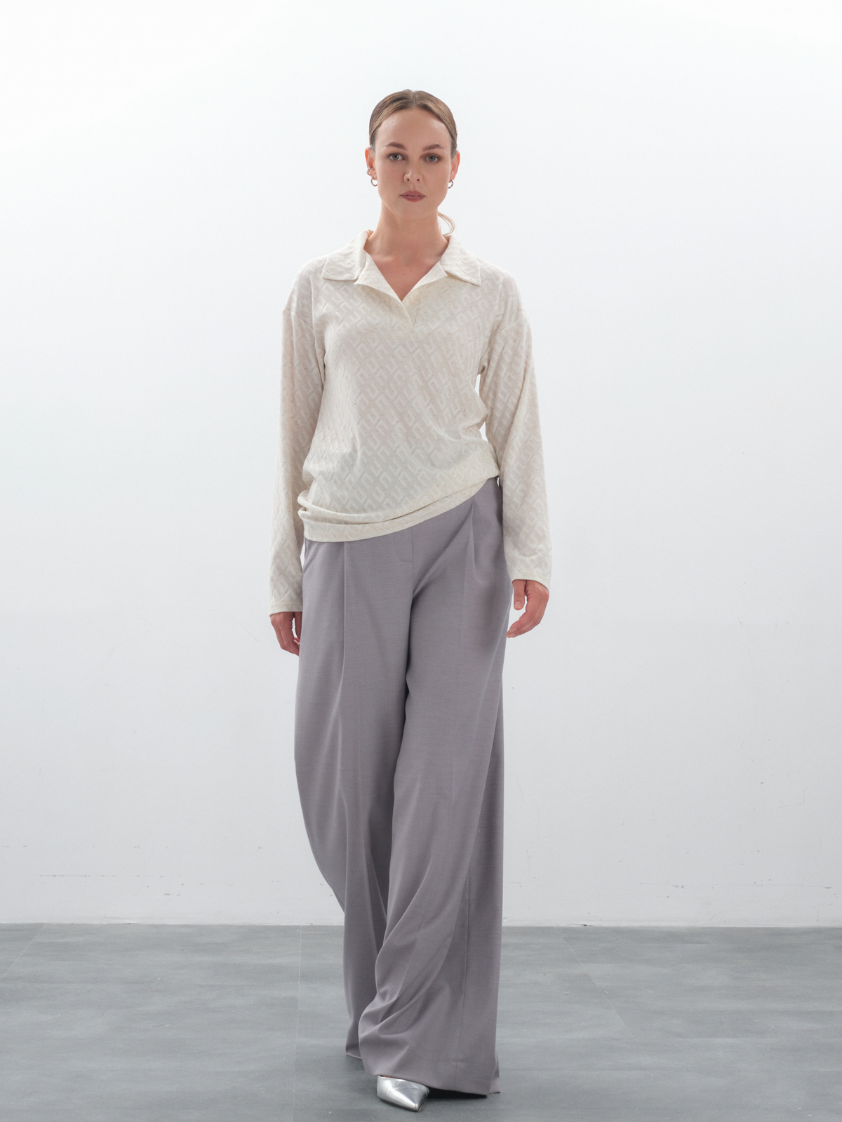 Брюки широкие серые hedonist