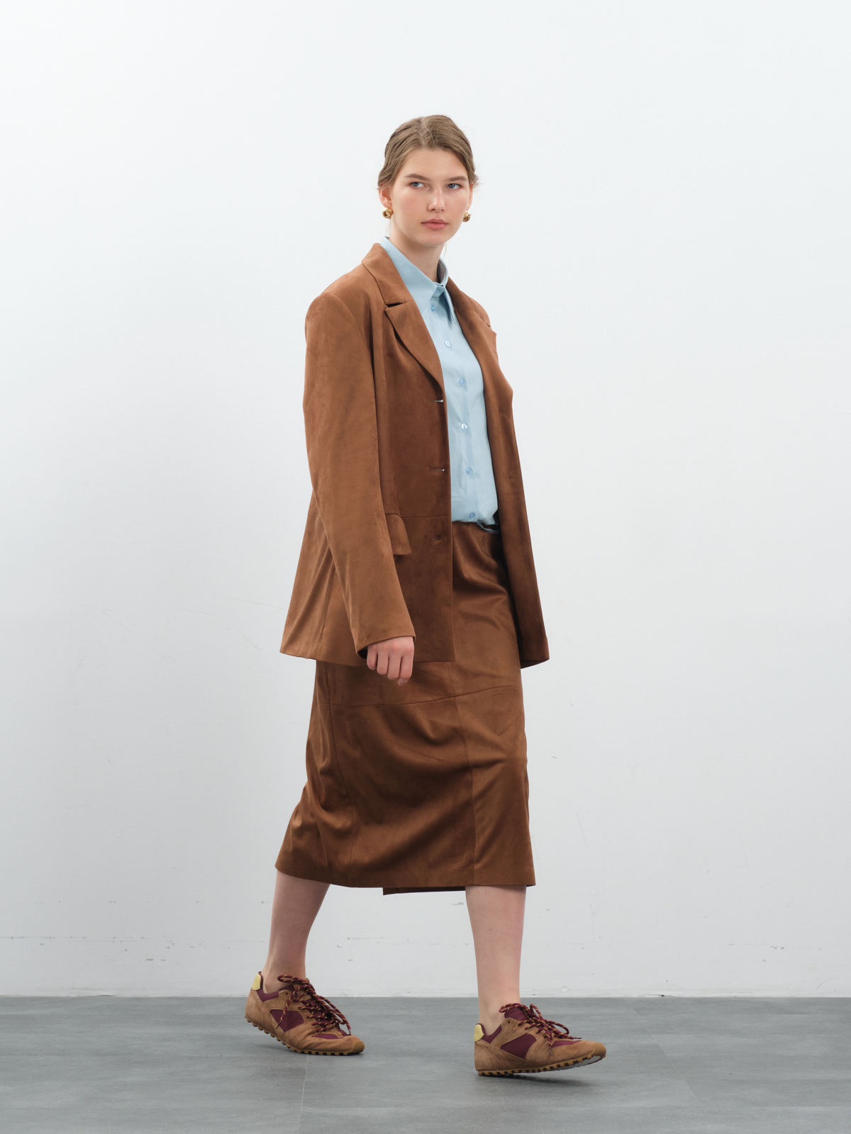 Замшевый терракотовый жакет