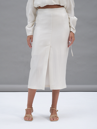 Белая прямая юбка Aurora