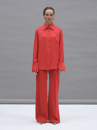 Красные расклешенные брюки Aphrodite