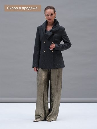 Золотистые прямые брюки Clio