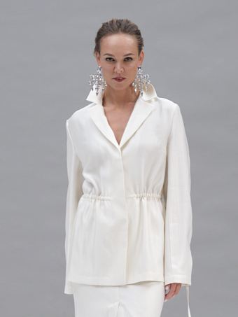 Белый жакет на кулиске Aurora