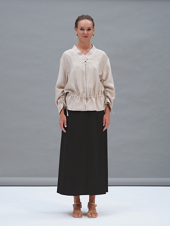 Черная атласная юбка Hecate