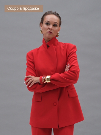 Красный силуэтный жакет Aphrodite