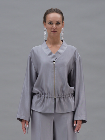 Серебряный бомбер на кулиске Selene