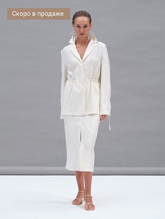 Белая прямая юбка Aurora