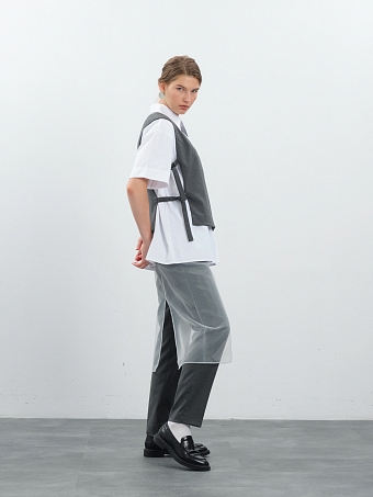 Молочная юбка из органзы