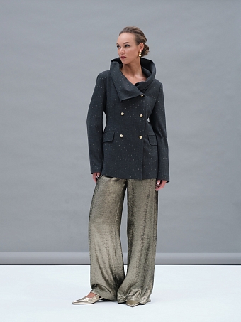 Золотистые прямые брюки Clio