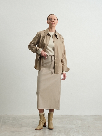 Бежевая юбка на резинке Bergenia